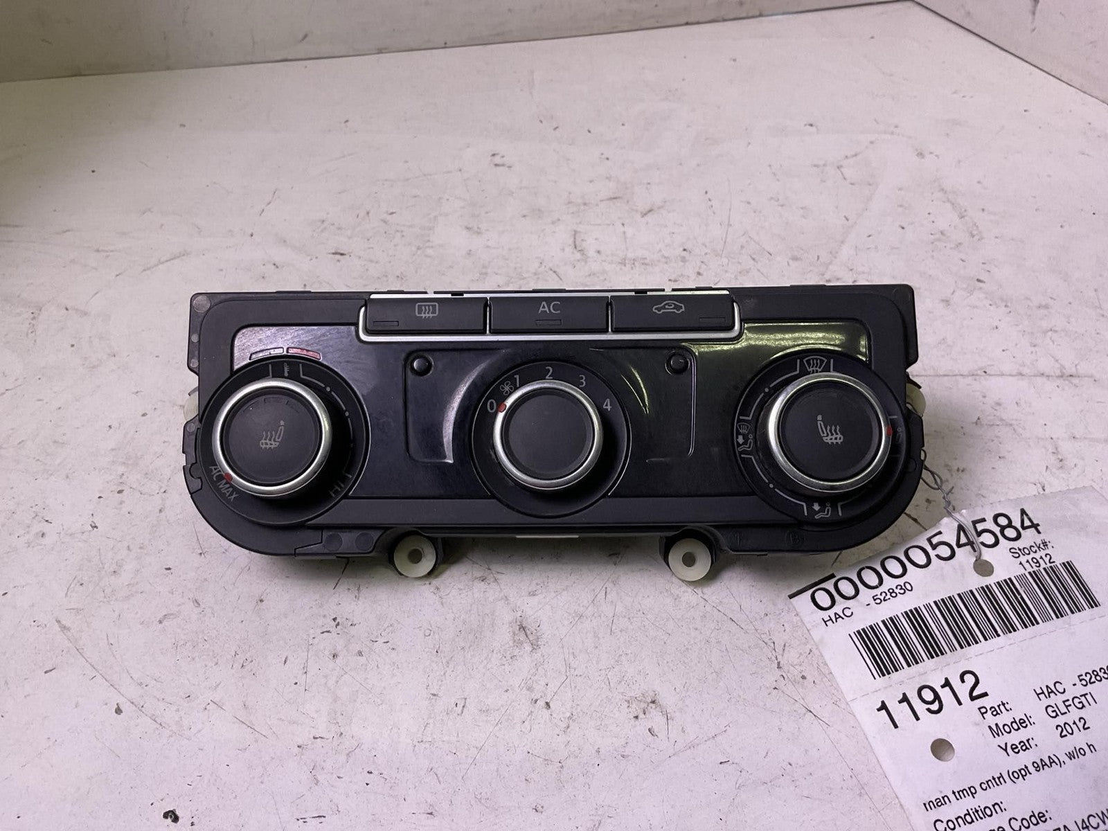 Heater A/c Control VW GOLF GTI 12 13 140